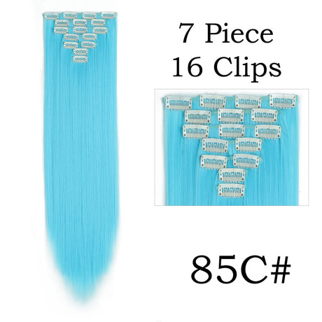 Long Straight Clips in Hair Extension