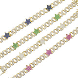 Cubic Zirconia Link Chain Bracelet