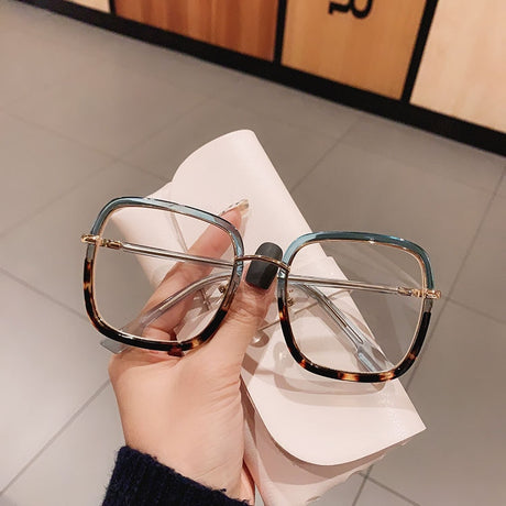 Elegant Clear Oversized Square Eyeglasses