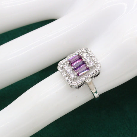 Purple Zircon Necklace Set