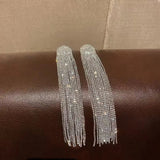 Sparkling Rhinestone Tassel Earring