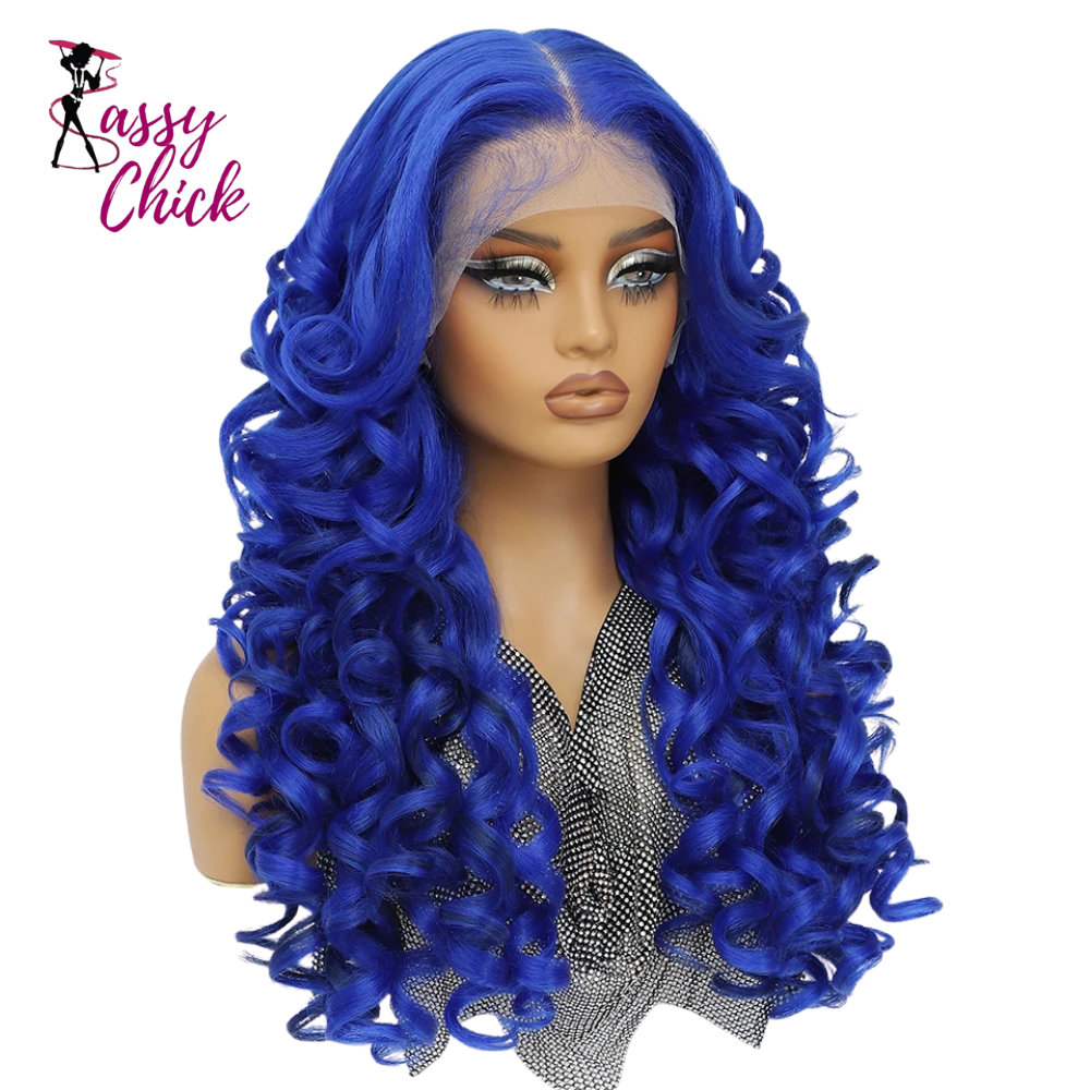 HD Curly Pre Plucked 13X5X1 Latisha Synthetic Wigs Sassy Chick Logo