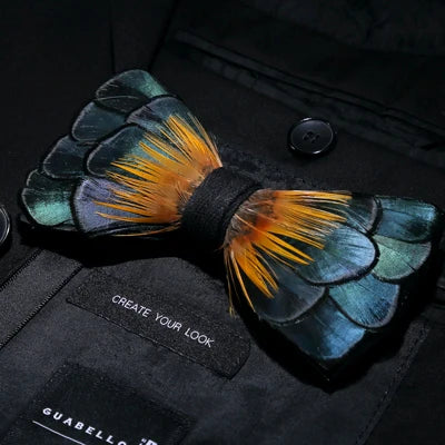 Exquisite Handmade Fashion Feather Bowtie