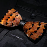 Orange Exquisite Handmade Fashion Feather Bowtie