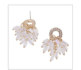 Rhinestone Crystal Golden Drop Dangle Earrings