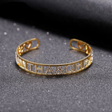 Gold Name Personalized Bangle Bracelet