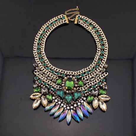 Choker Multicolor Crystal Bead Necklace