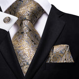 Brown Paisley Silk Necktie