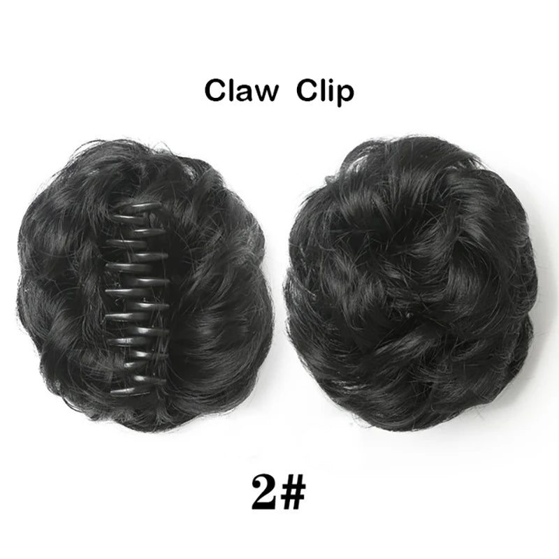 Black Hair Bun Grab Clip