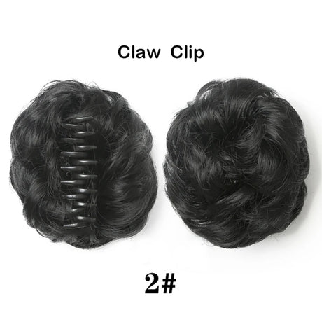 Black Hair Bun Grab Clip