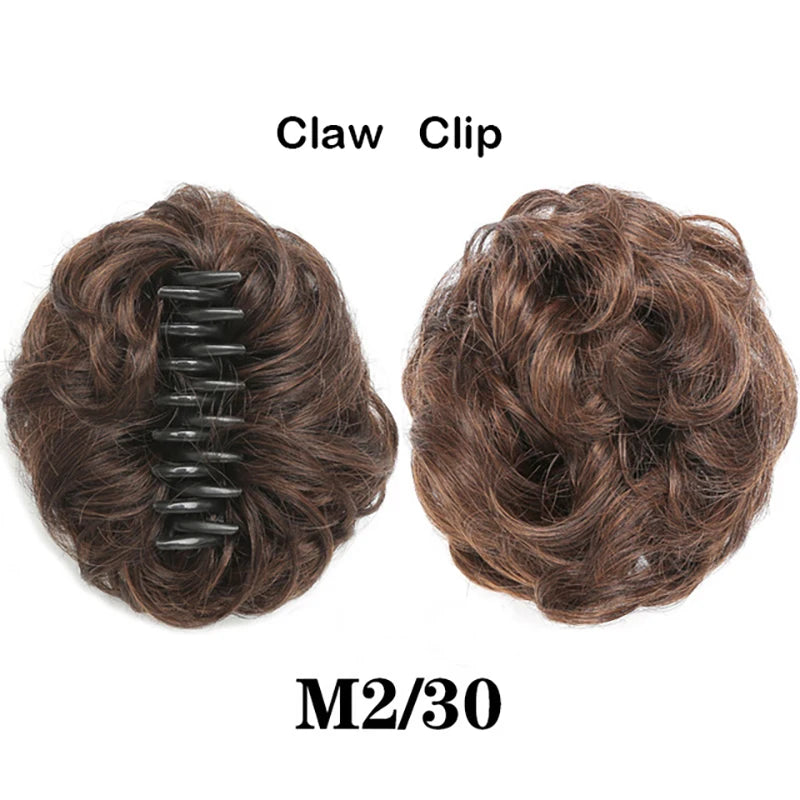 ash brown Hair Bun Grab Clip