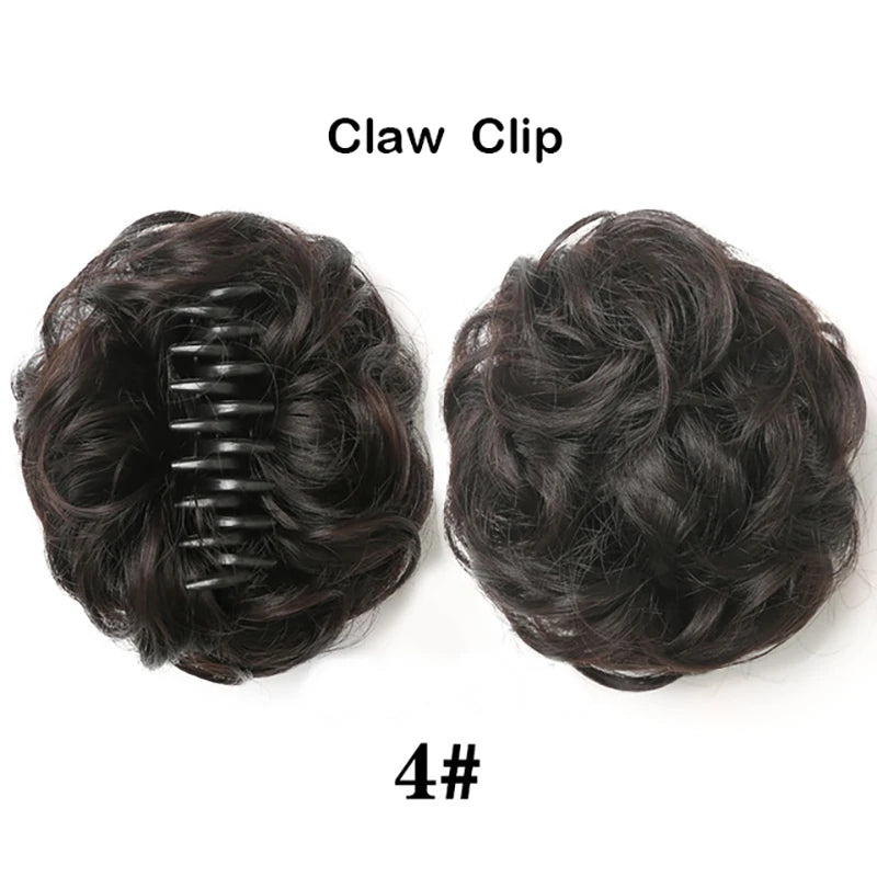 light black Hair Bun Grab Clip