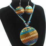 Hand-Woven Round Retro Geometric Pattern Shell Jewelry