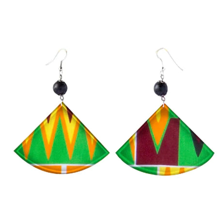 Handmade African Fabric Tassels Earrings