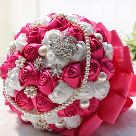 Pink Handmade Bridal Wedding Flowers Bouquet