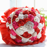 Red Handmade Bridal Wedding Flowers Bouquet