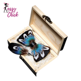 Handmade Colorful Brooch Feather Bowtie Sassy Chick Logo