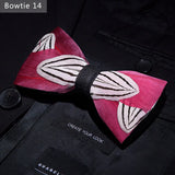 Red Handmade Colorful Brooch Feather Bowtie