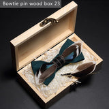 Green Handmade Colorful Brooch Feather Bowtie