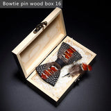 Handmade Colorful Brooch Feather Bowtie