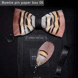 Brown Handmade Colorful Brooch Feather Bowtie