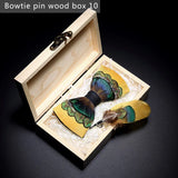 Handmade Colorful Brooch Feather Bowtie