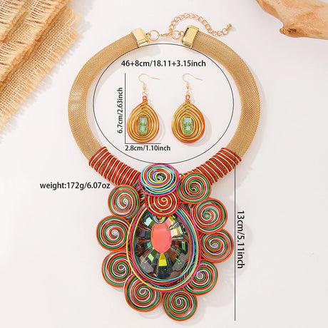 Size of Handmade Large Water Drop Crystal Aluminum Jewelry