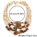 Size of Handmade Multi-layer Beads Exaggerated Necklace