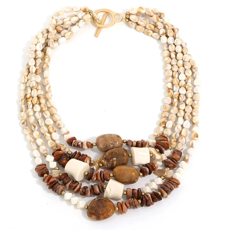 Handmade Multi-layer Beads Exaggerated Necklace