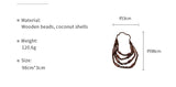 Details of Handmade Multi Layer Round Wooden Beaded Necklaces