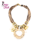 Handmade Statement Boho Beads Necklace Sassy Chick Logo