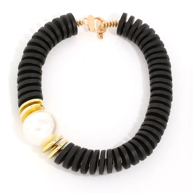 Handmade Statement Retro Necklace Wood Beads  Jewelry