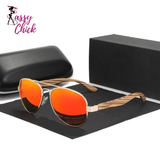 Handmade Wood Polarized Sunglasses Sassy Chick Logo