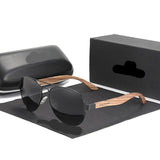 Black Handmade Wood Polarized Sunglasses