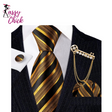 Hanky Cufflink Brooch Jacquard Silk Tie Sassy Chick Logo