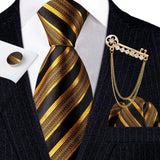 Black Gold Silk Men Ties