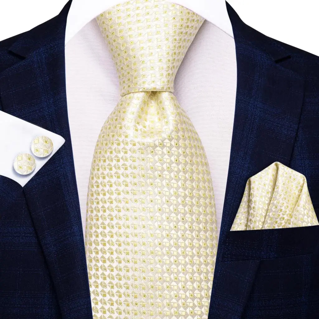 light yellow necktie set