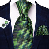 green diamond pattern necktie set