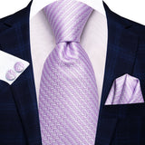 pink geometric pattern necktie set