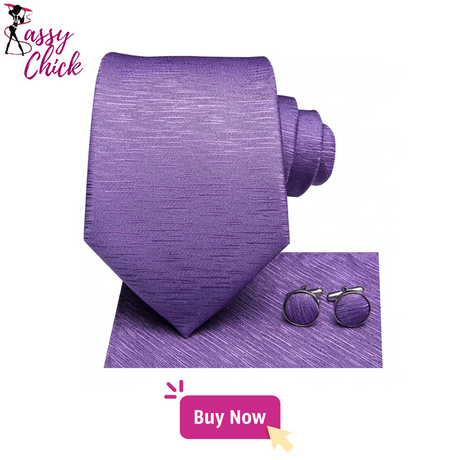 light purple necktie set sassy chick logo