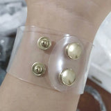 Gold-plated Transparent Leather Bracelet