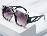 Vintage Rhinestone Square Sunglasses