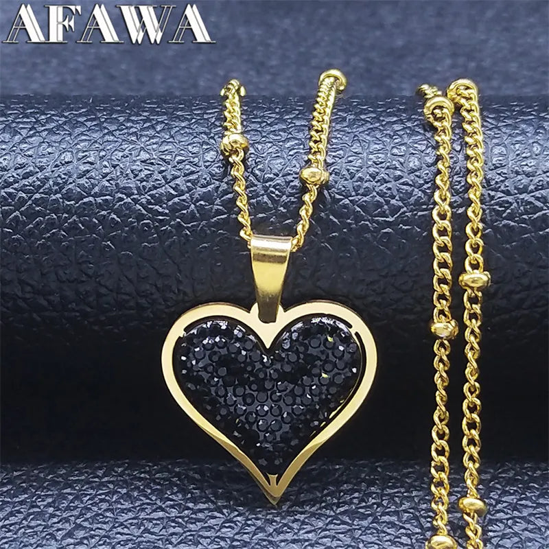 Elegant Crystal Heart Necklace