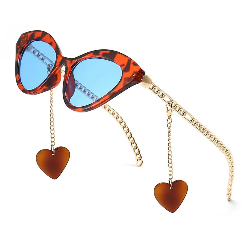 Vintage Chain Heart Sunglasses