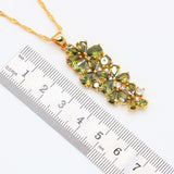 Green Peridot Necklace Set