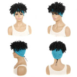 Headband Wigs Short Afro Kinky Curly black