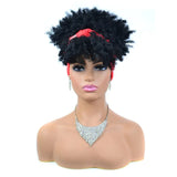 Headband Wigs Short Afro Kinky Curly black