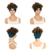 Headband Wigs Short Afro Kinky Curly black/ blonde