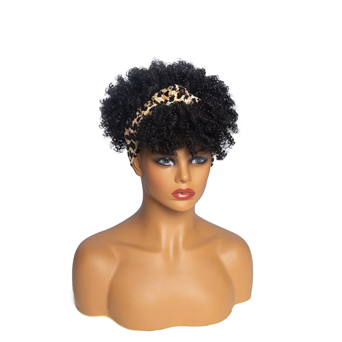 Headband Wigs Short Afro Kinky Curly black