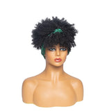 Headband Wigs Short Afro Kinky Curly black